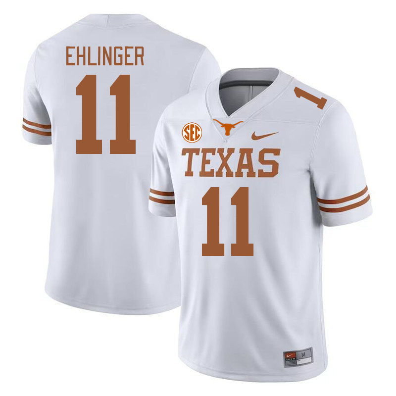 # 11 Sam Ehlinger Texas Longhorns Jerseys Football Stitched-White
